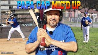 PAPA CAP MIC'D UP BASEBALL GAME! | Kleschka Vlogs