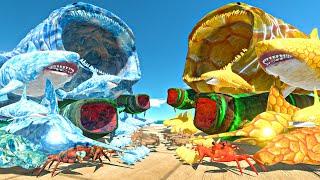 Sea Monsters Fights in Ballista Arena | Ice Itself vs Honey Itself - Animal Revolt Battle Simulator