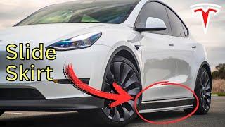 EASY INSTALL & Review: Tesla Model Y 3 Side Skirts Splitter Lip (EVBASE)