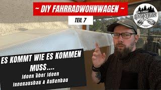 DIY Fahrrad Wohnwagen: Kreative Ideen für Innenausbau und Glasfasermatten-Transformation.