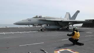 USS Gerald R. Ford Flight Operations with Carrier Air Wing 8 #FlyNavy