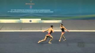 China (CHN) -  2016 Acrobatic Worlds, Putian City (CHN) Dynamic  Women's Pair