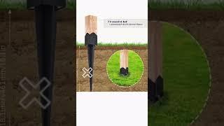 Fence Post Anchor 4''x4'', Heavy Duty Metal Fence Post Anchor Ground Spike 24''x4''x4'' for Fence