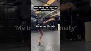 Muay Thai beginner vs taekwondo guy