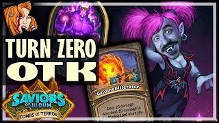 TURN ZERO OTK ONE SHOT?!  - Tombs of Terror Heroic Hearthstone