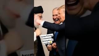 "Netanyahu Watches as trump and Khamenei Explode into a Fight!"#funny #shorts #viral #subscribe