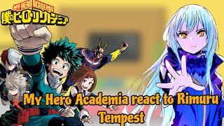 My Hero Academia react to Rimuru tempest  || Gacha reaction ||That Time I Got Reincarnated as aSlime