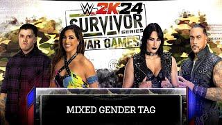 WWE 2K24  RHEA RIPLEY & DAMIAN PRIEST vs RAQUEL RODRIGUEZ & DOMINIK MYSTERIO  #wwe #wwe2k24