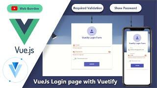 Vuejs login page with validation