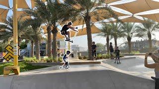 DAKOTA SCHUETZ & 5 YEAR OLD SCOOTER KID IVAN in DUBAI SKATEPARK