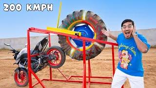 Giant Tractor Tyre Launcher- 200 Kmph | Super Powerful