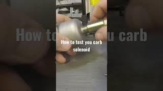 Simple Fuel Solenoid Test on Riding Mower Carburetor #baldeagle242