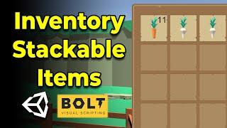 Unity-Bolt Simple Inventory #5 - Stackable Items - Tutorial(Visual Scripting)