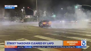 Police clear 2 separate overnight street takeovers in San Fernando Valley