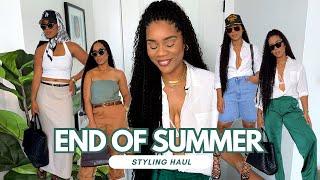 End Of Summer Haul| How to Beat The Heat & Transition Into Fall Fashion: Styling 10 Summer Looks