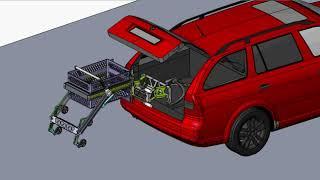 Тележка в автомобиль, автоматизированная