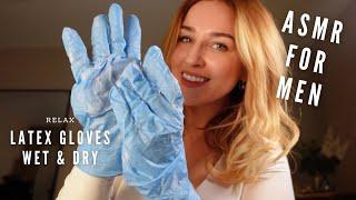 Latex Gloves ASMR - Finger Fluttering - Wet - Sticky Sounds - Soapy - Whispering and Soft Talking