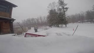 Plowing snow with diesel Kubota UTV