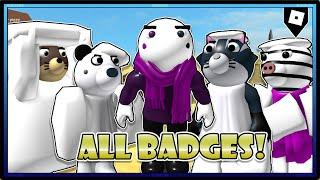HOW TO GET ALL 50 BADGES in PIGGY RP CUSTOMS ROLEPLAY | ROBLOX