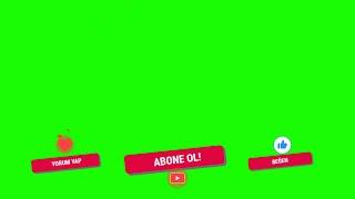 Etkileyici Green Screen Abone Ol Butonu - Telifsiz!