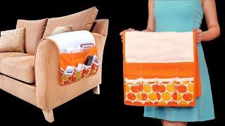 How to sew an organizer on the sofa - just 20 minutes and it is ready!