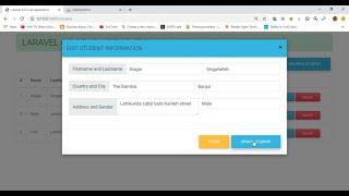 How to create Laravel 6 Crud Part 4 (Edit User Data from Database using Bootstrap Modal)