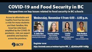 COVID19 and Food Security in BC Schools