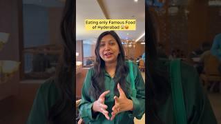 Eating only Famous Food of Hyderabad | Hyderabad Food Tour #shorts #foodchallenge #viral