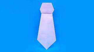 How to make a tie from A4 paper. Simple origami - no glue and no scissors