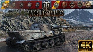 Lowe - Mountain Pass map - 8 kills - 7k damage World of Tanks replay 4K