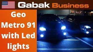 how to upgrade headlight light bulb Geo metro 91 with LED - Gabak Business - Gabriel Barrandeguy