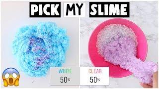 MY INSTAGRAM FOLLOWERS CONTROL MY SLIME *pick my slime ingredients*