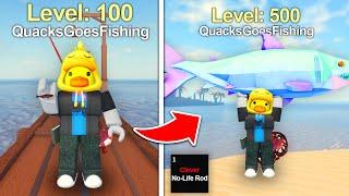 I Reached Level 500 and Unlocked OP No Life Rod in Fisch