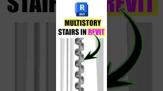 Multistory Stairs in Revit #revit #revittutorials #enscape