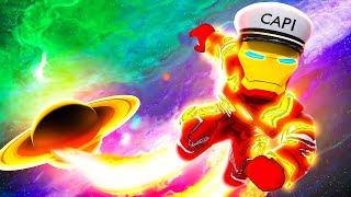 IRON MAN *Mark 85* Goes to OUTER SPACE in ROBLOX