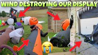 Halloween INFLATABLE Display Attacked By WINDY Cold Front STORM! Amazing UPRISING! 2020