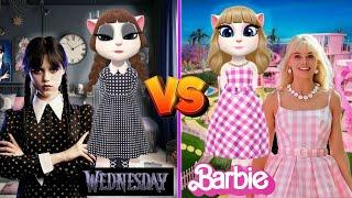 Wednesday VS Barbie || My talking Angela 2 || Makeover