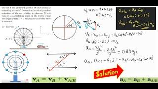 Dynamics 02_16 Relative Motion Problem with solution of Kinematics of Particles