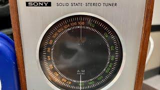 Sony Solid State FM AM Stereo Tuner Model ST-80W, 1969, WSMN 1590 Nashua NH