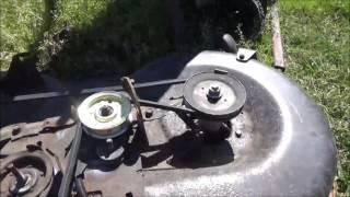 Craftsman LT1000 Mower Deck Repair and Belt Replacement and Deck Install