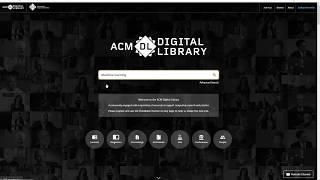 The New ACM Digital Library: User and Administrator Training