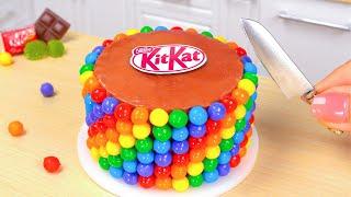 Amazing KITKAT Cake | Satisfying Miniature KitKat Chocolate Cake Decorating | Rainbow KitKat Cake