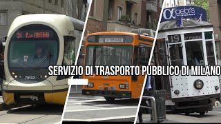 Tram, Trolleybus and bus Milan Italy (Servizio di trasporto pubblico)