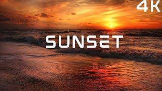 Sunset Time Lapse 4K - Sunrise from Sunset Sky,Clouds Moving Background With Music