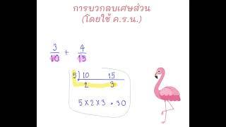 การบวกลบเศษส่วน โดยใช้ ค.ร.น.(2)