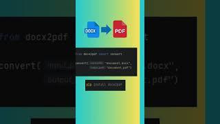 Converting PDF to DOCX and back in Python? Simple, clean, and powerful! ️ #python #coding