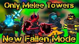 Only Melee Towers New Fallen Mode Roblox Tower Defense Simulator