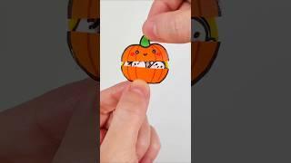 초귀욤 유령 스티커 만들기 #halloween #pumpkin #sticker #paperdiy  #shorts #diy #종이놀이 #할로윈