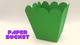 crafts diy-paper bucket-How to make easy origami paper Bucket-easy paper craft