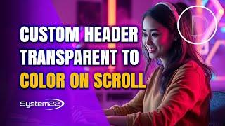 Divi Theme Transparent to Solid Custom Header on Scroll!